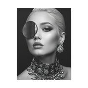 Monochrome Luxury Disc Portrait Wall Art & Canvas Print