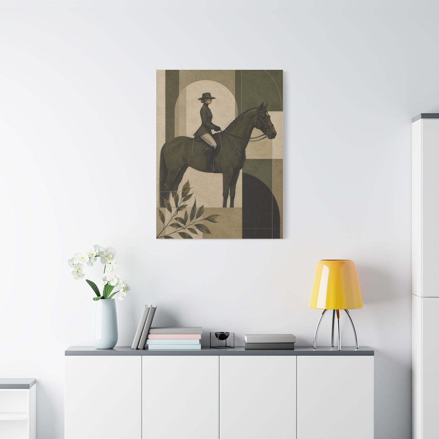 Equestrian Editorial Profile Composition Wall Art & Canvas Print