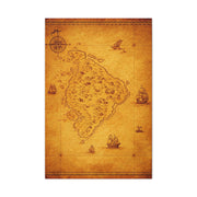 Old Pirate Island Chart Wall Art & Canvas Prints