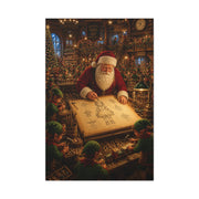Santa’s Busy Workshop Blueprint Wall Art & Canvas Print