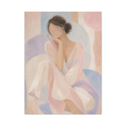 Seated Figure in Pastel Tones Wall Art & Canvas Print
