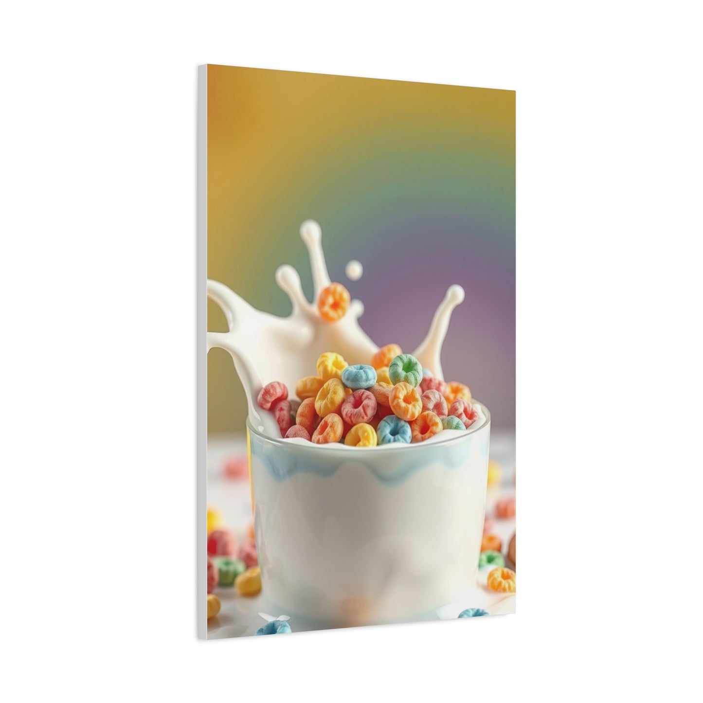Fruit Loops in Milk Art Premium Canvas 18 Wall Art & Canvas Print