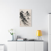 Japanese Sumi-e Misty Peaks Wall Art & Canvas Print