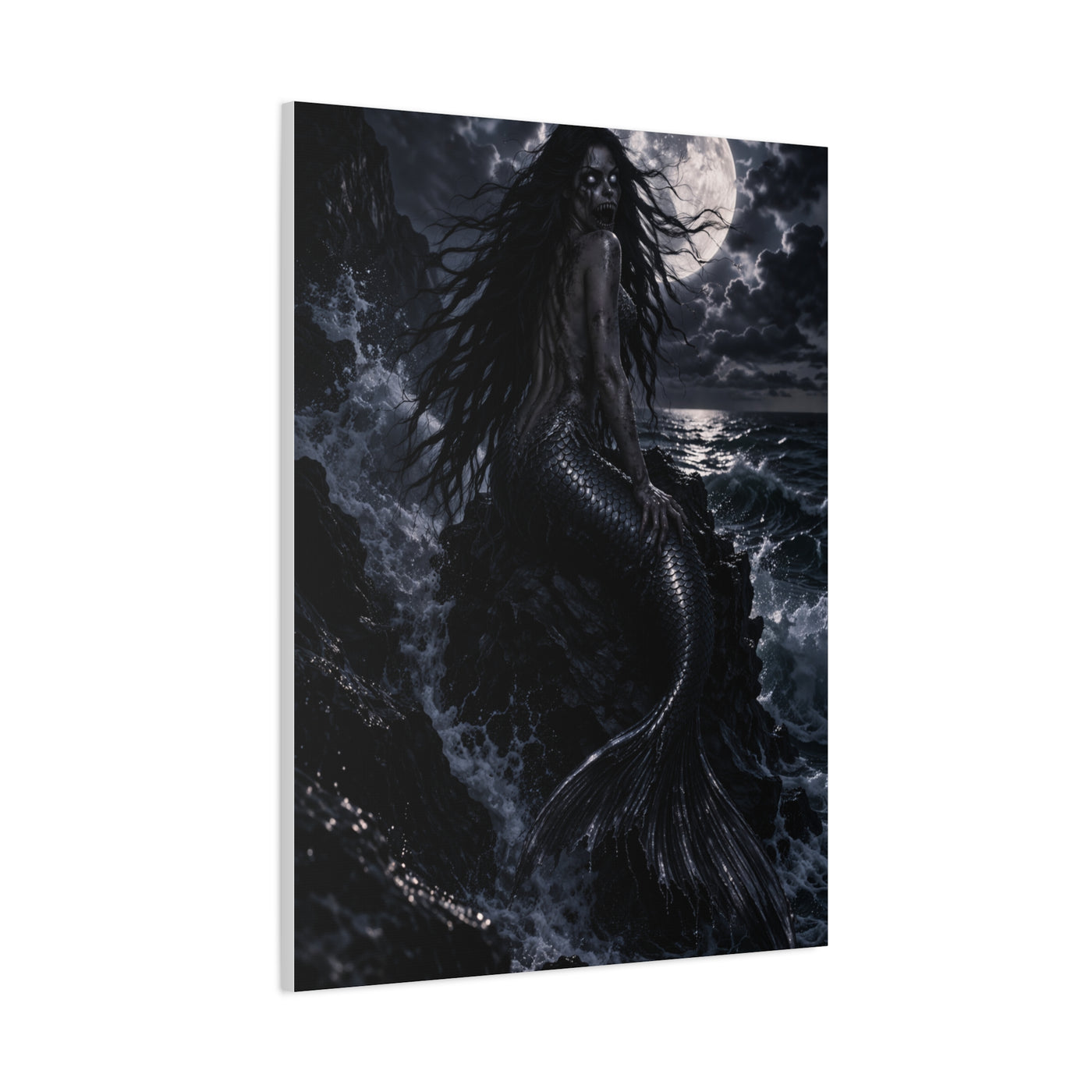 Moonlit Gothic Siren Darkness Wall Art & Canvas Print