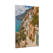 Mediterranean Cliffside Village Wall Art & Canvas Print