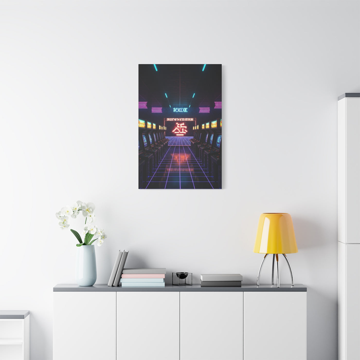 Retro Arcade Corridor Wall Art & Canvas Prints