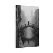 Venetian Bridge Fog Scene Wall Art & Canvas Print
