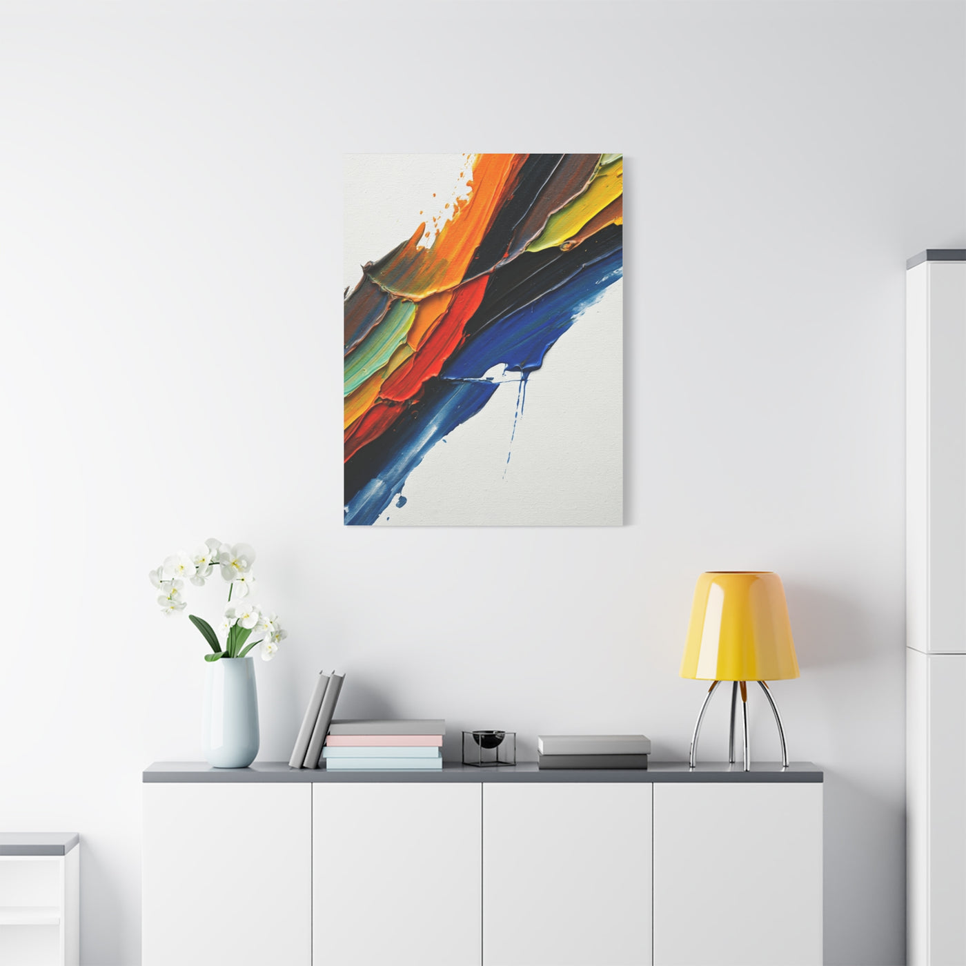 Expressive Multicolor Stroke Abstract Wall Art & Canvas Prints
