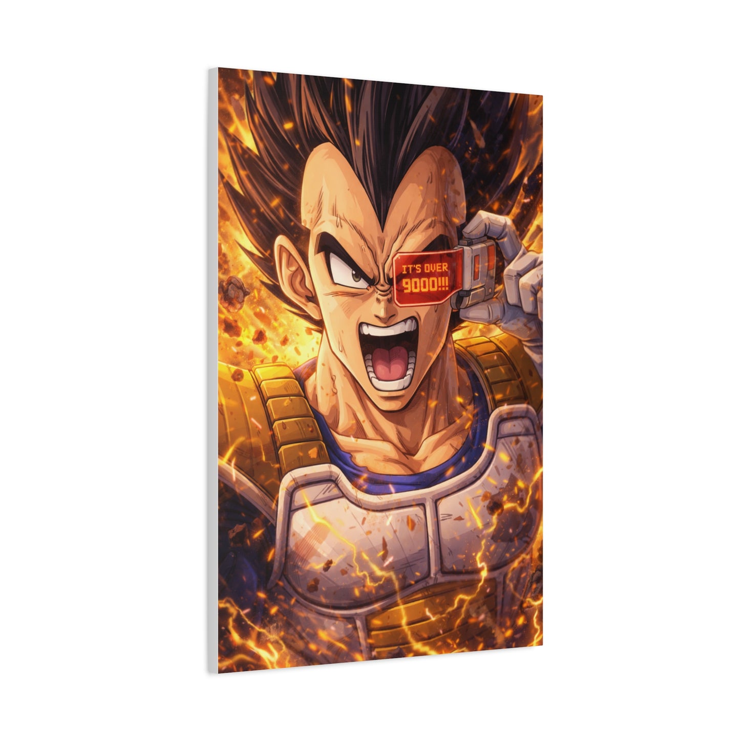 Vegeta Super Saiyan It's Over 9000 Wall Art & Canvas Print