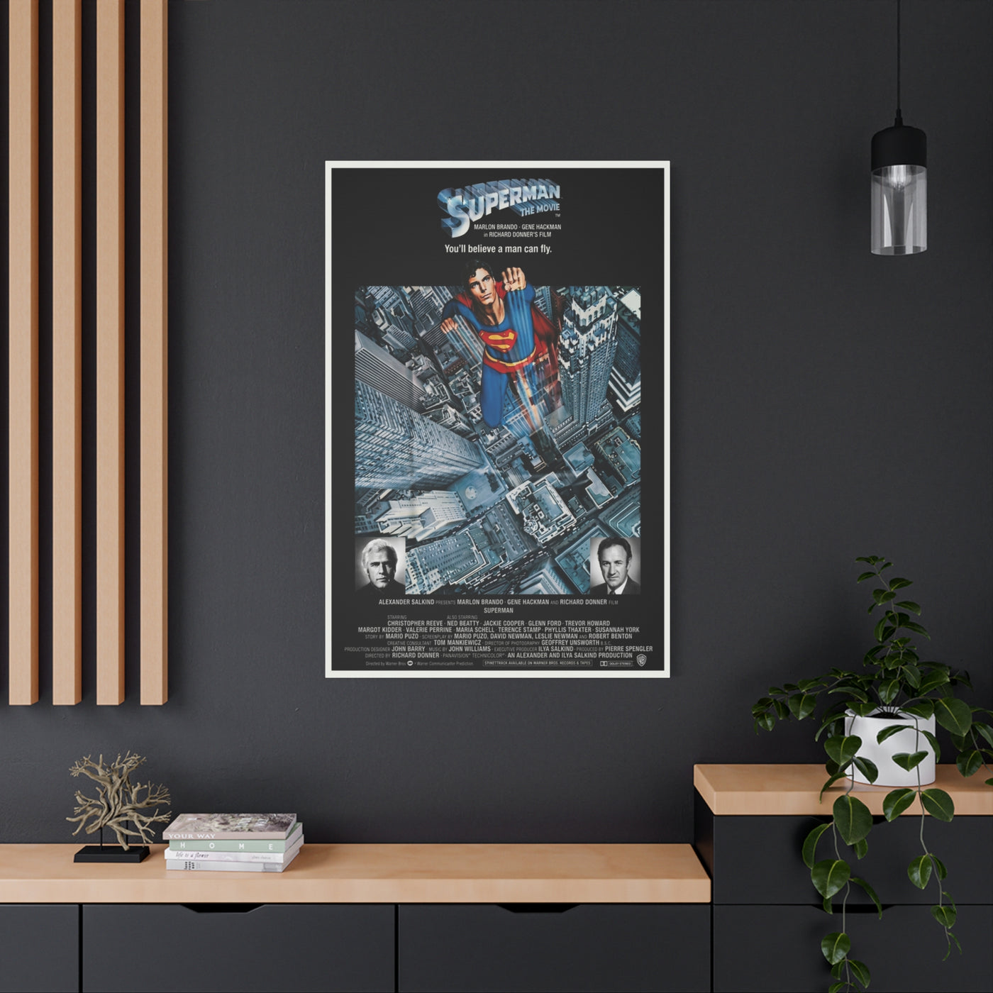 Superman "You'll Believe A Man Can Fly" Movie Poster Wall Art & Canvas Print