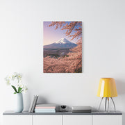 Mount Fuji Over Sakura Blossom Hillside Wall Art & Canvas Prints