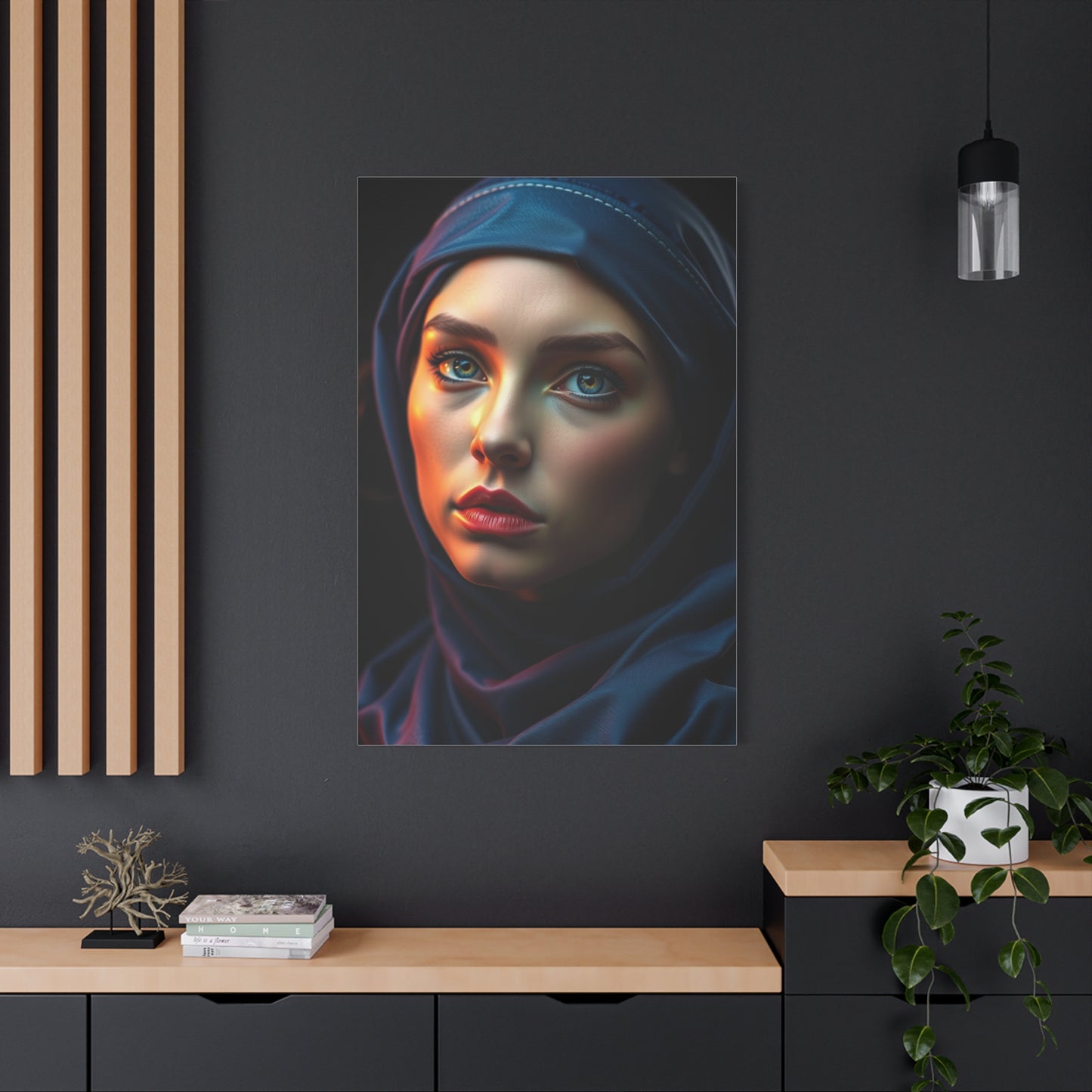 Refined Sienna and Sapphire Wall Art & Canvas Print