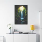 Sunlit Waterfall Sanctuary Wall Art & Canvas Prints