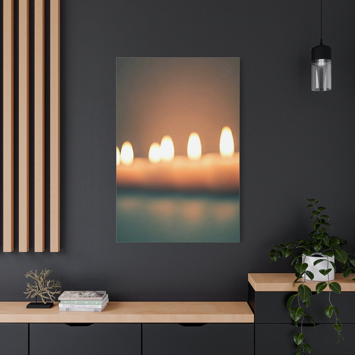 Warm Candlelight Glow Minimal Art Wall Art & Canvas Prints