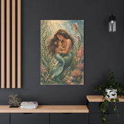 Mother and Child Mermaid Embrace Wall Art & Canvas Print
