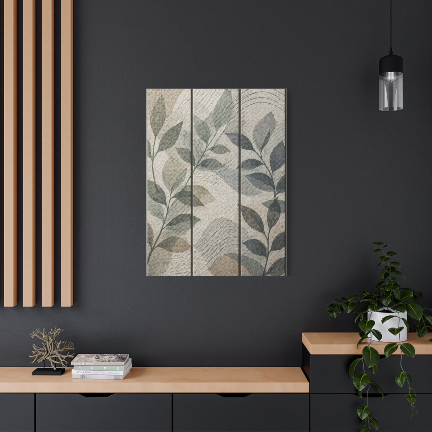 Botanical Acoustic Panel Triptych Wall Art & Canvas Print