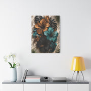 Metal Hibiscus Botanical Sculpture Tropical Wall Art & Canvas Print