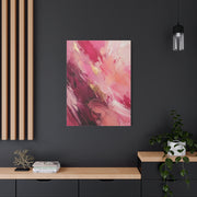Pink Abstract Expressionist Brushstroke Wall Art & Canvas Print