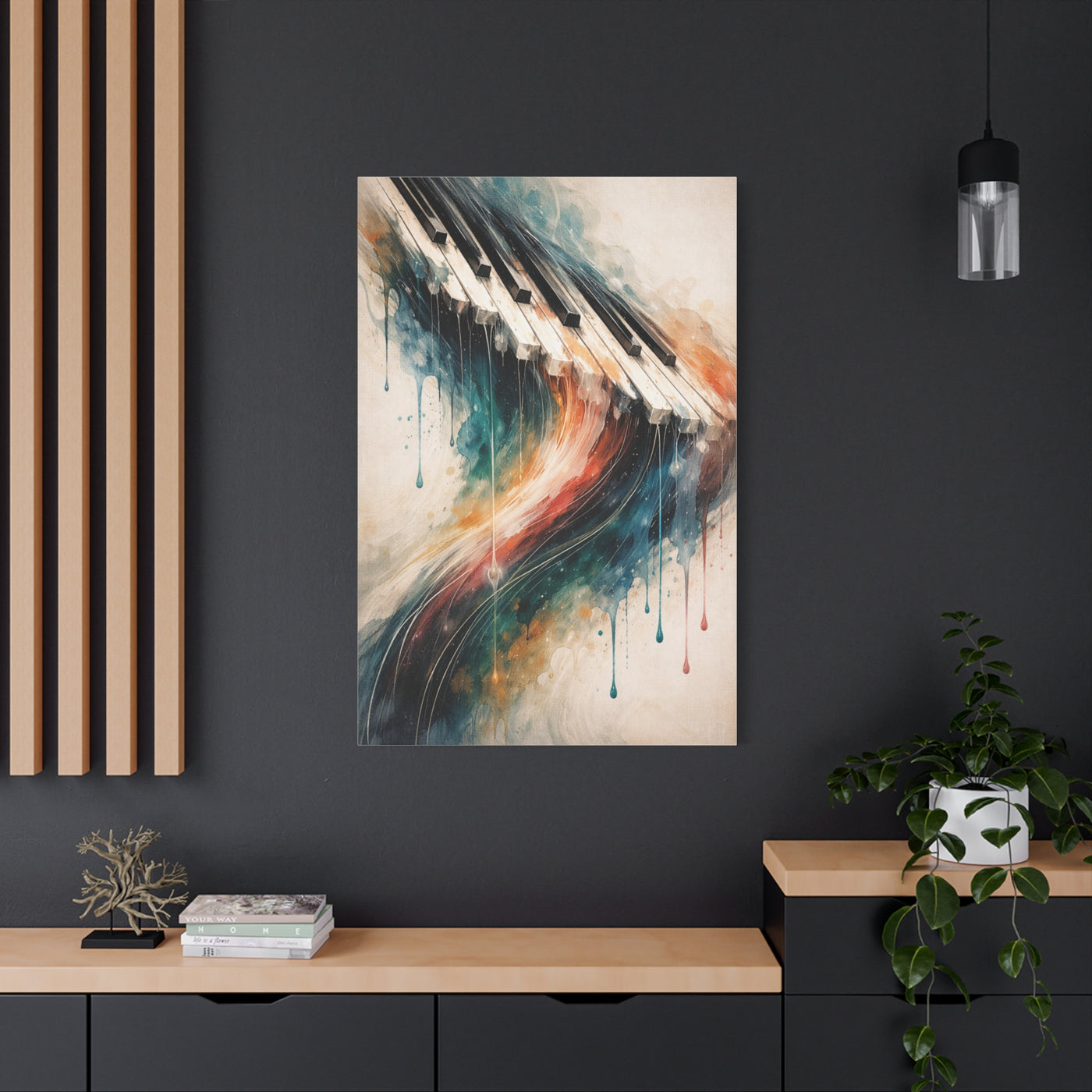 Abstract Piano Wave Flow Wall Art & Canvas Print