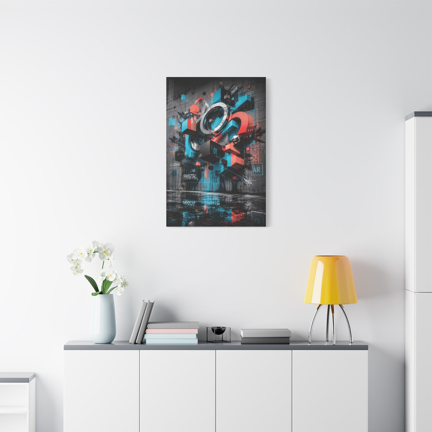 Phygital Abstract Graffiti Composition Street Wall Art & Canvas Print
