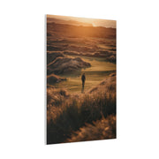 Scottish Links Golfer Sunrise Wall Art & Canvas Print