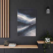 Navy Mist Horizon Abstraction Wall Art & Canvas Print