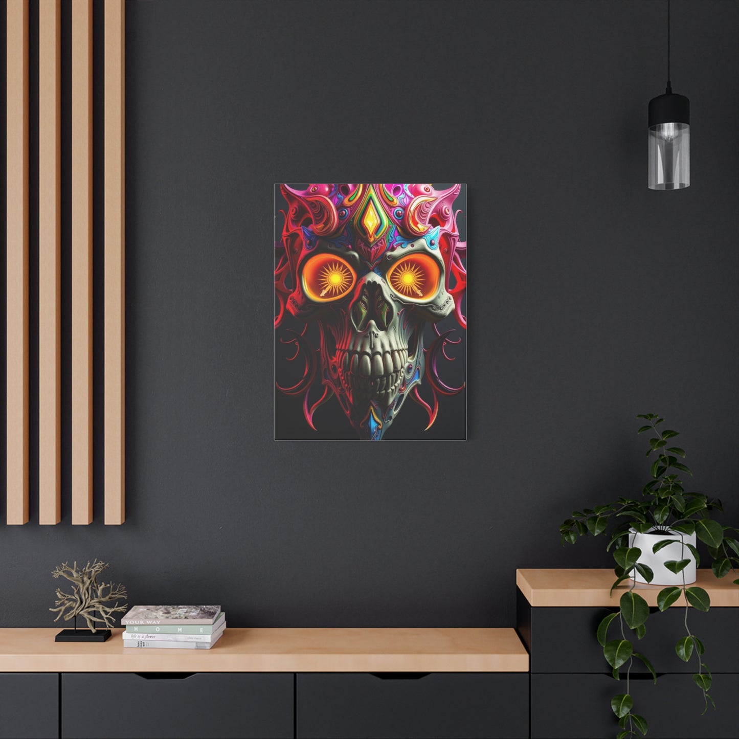 3D Trippy Skull Art By Ali Gulec Art Supreme Canvas Gallery Wall Art & Canvas Print