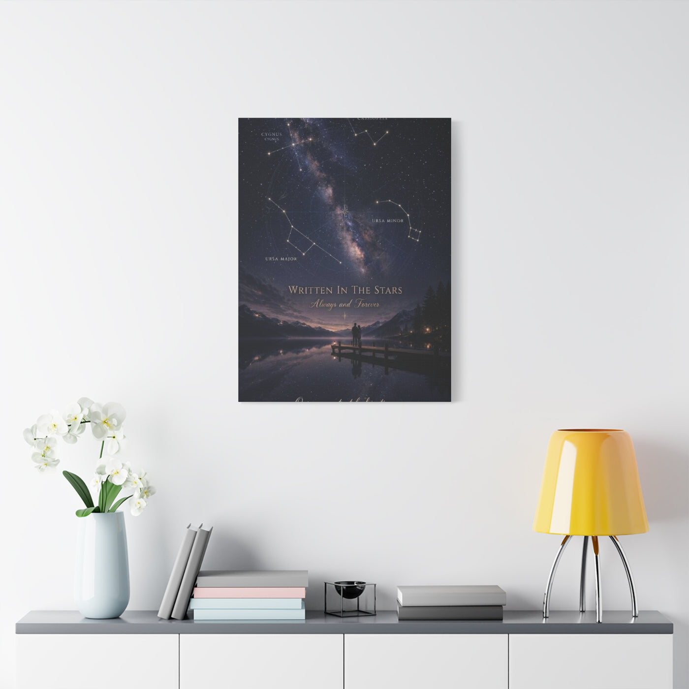 Celestial Destiny Night Sky Romance Wall Art & Canvas Print