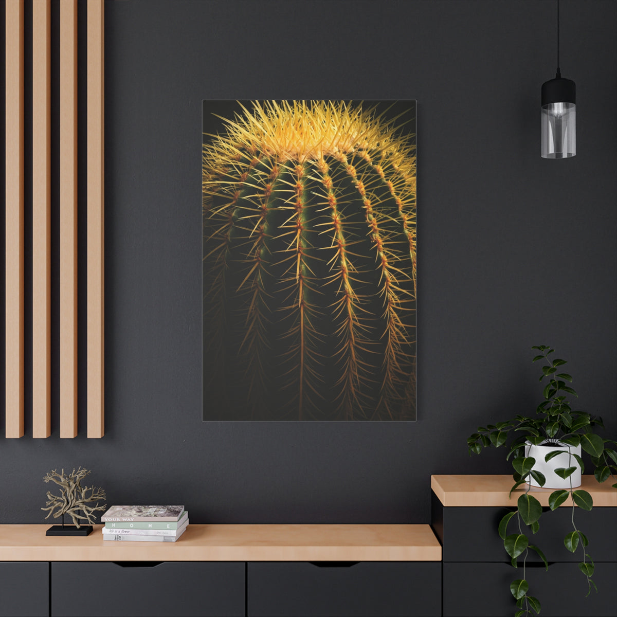 Desert Barrel Cactus Macro Texture Wall Art & Canvas Prints