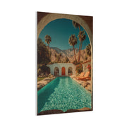 Palm Springs Courtyard Pool Escape Wall Art & Canvas Print