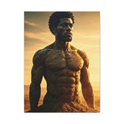 Golden Stone Warrior Portrait Wall Art & Canvas Prints