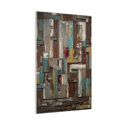 Mid-Century Modern Muted Geometric Color Block Wall Art & Canvas Print