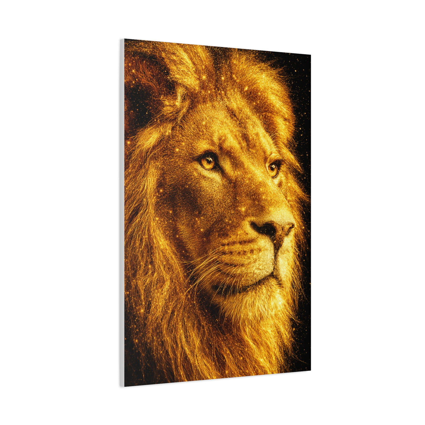Golden Lion Portrait Wall Art & Canvas Print