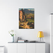 Tuscan Vineyard Farmhouse Lunch Scene Wall Art & Canvas Print