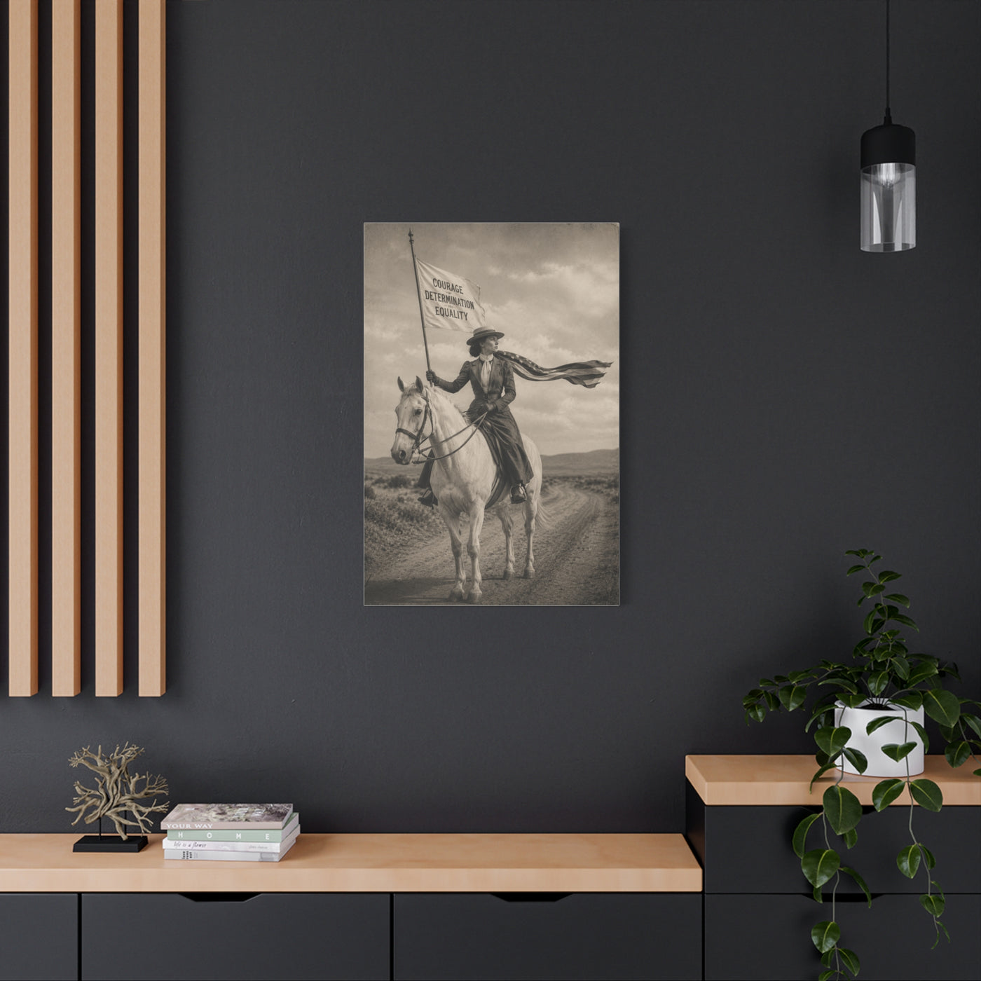 Frontier Equality Rider Portrait Scene Wall Art & Canvas Print
