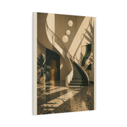 Sculptural Staircase Modernist Interior Wall Art & Canvas Print