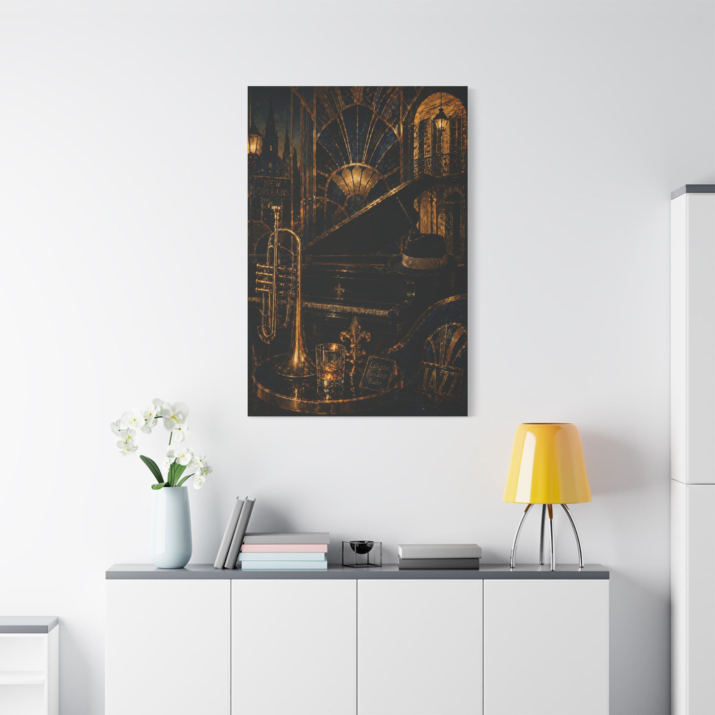 Jazz Lounge Still Life Elegance Wall Art & Canvas Print
