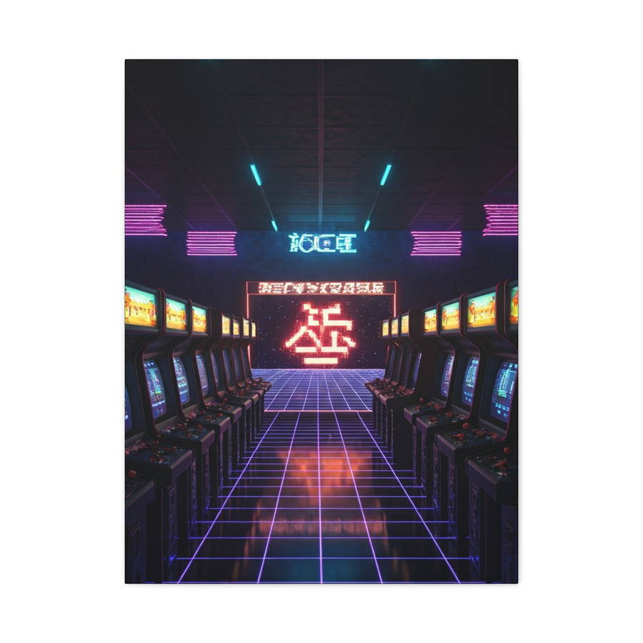 Retro Arcade Corridor Wall Art & Canvas Prints