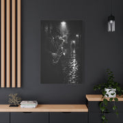 Noir Jazz Saxophone Alley Wall Art & Canvas Print