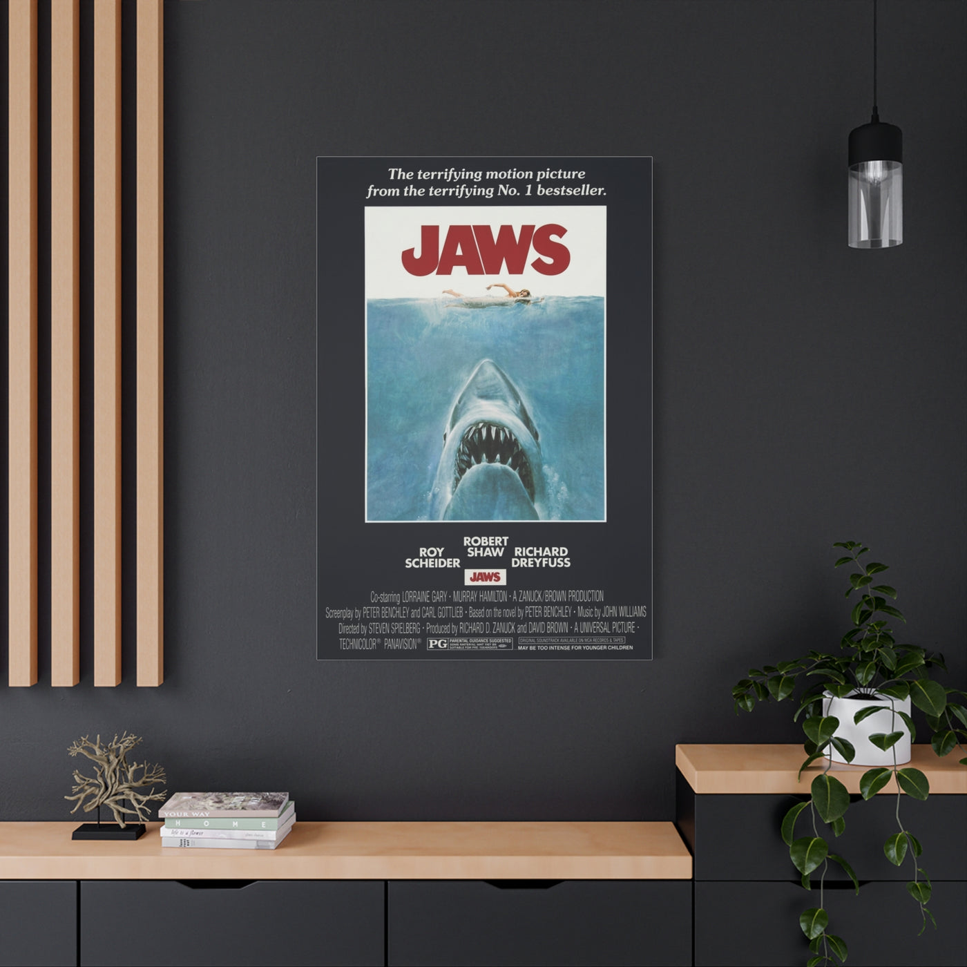 Jaws Movie Poster Wall Art & Canvas Print