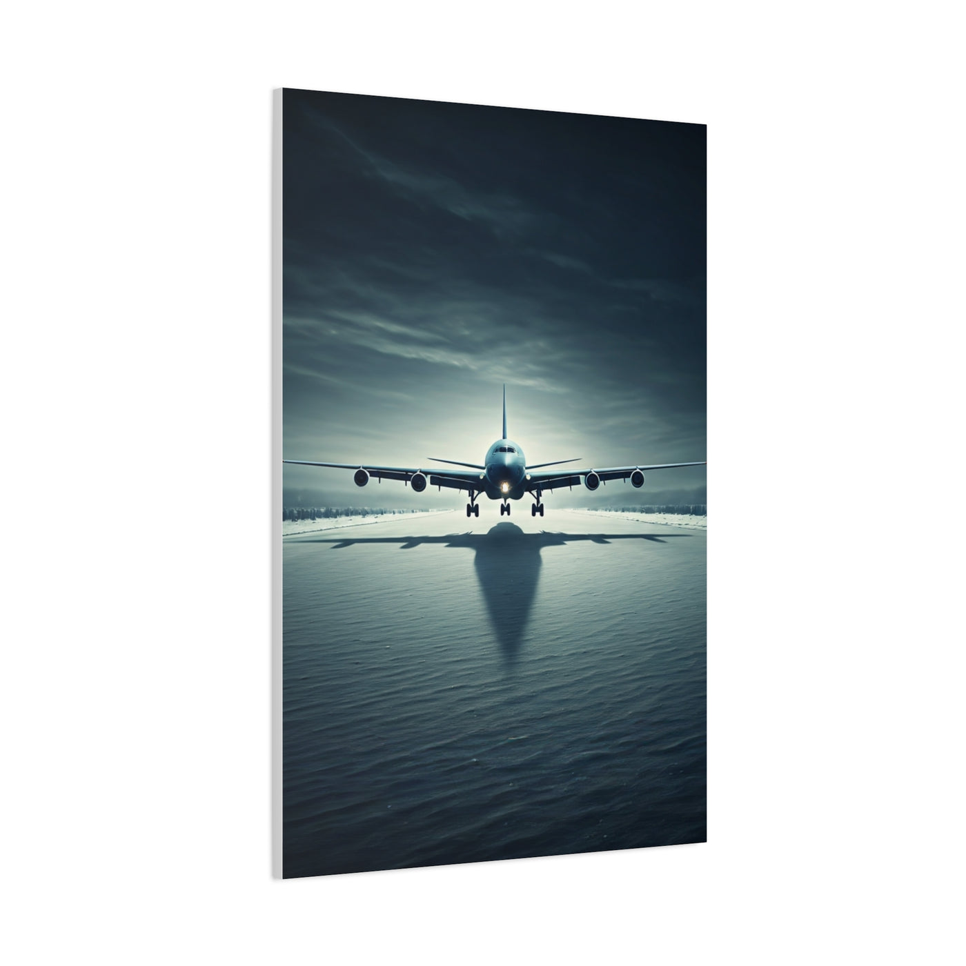 Stormy Runway Jet Arrival Wall Art & Canvas Prints