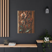 Copper Orchid on Reclaimed Wood Southwest Wall Art & Canvas Print