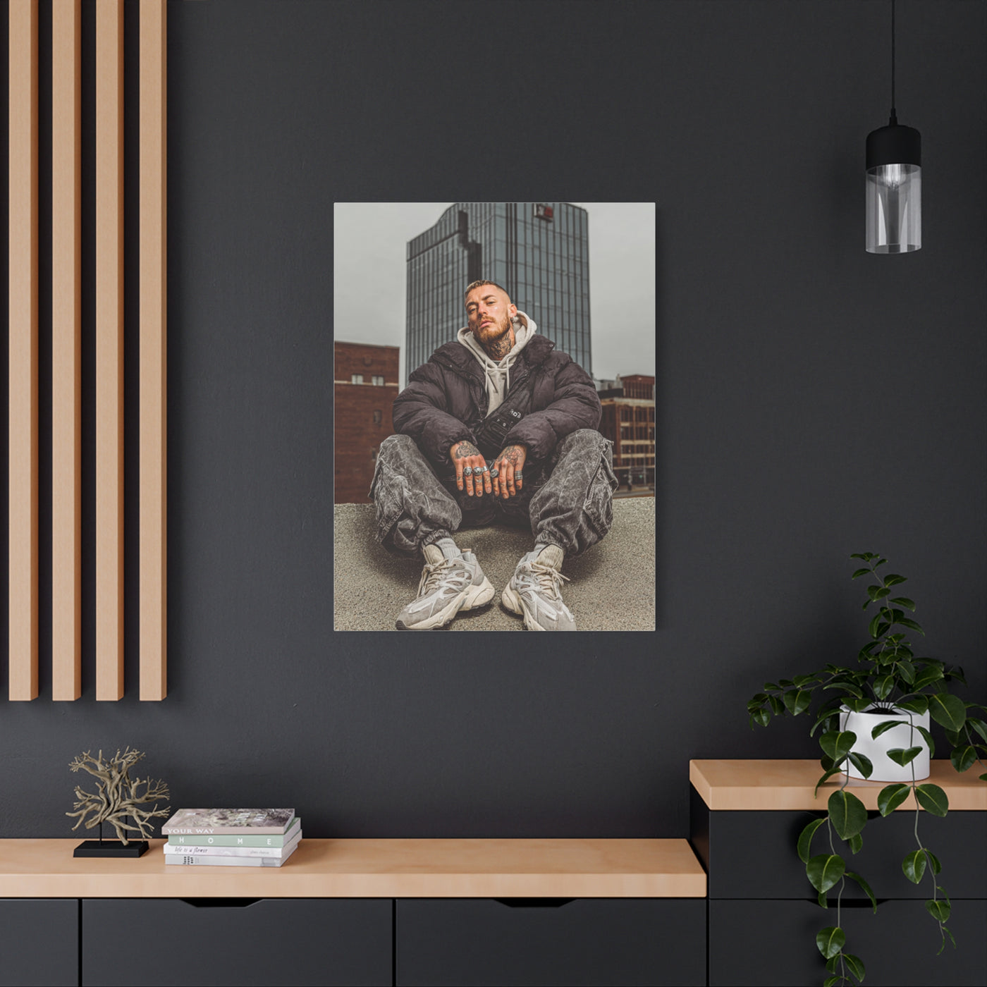 Urban Streetwear Rooftop Portrait Wall Art & Canvas Print