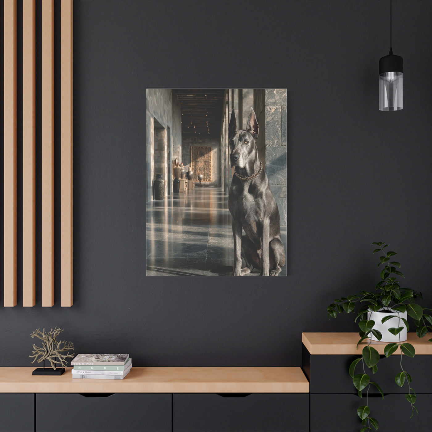 Great Dane Modern Architectural Portrait Wall Art & Canvas Print
