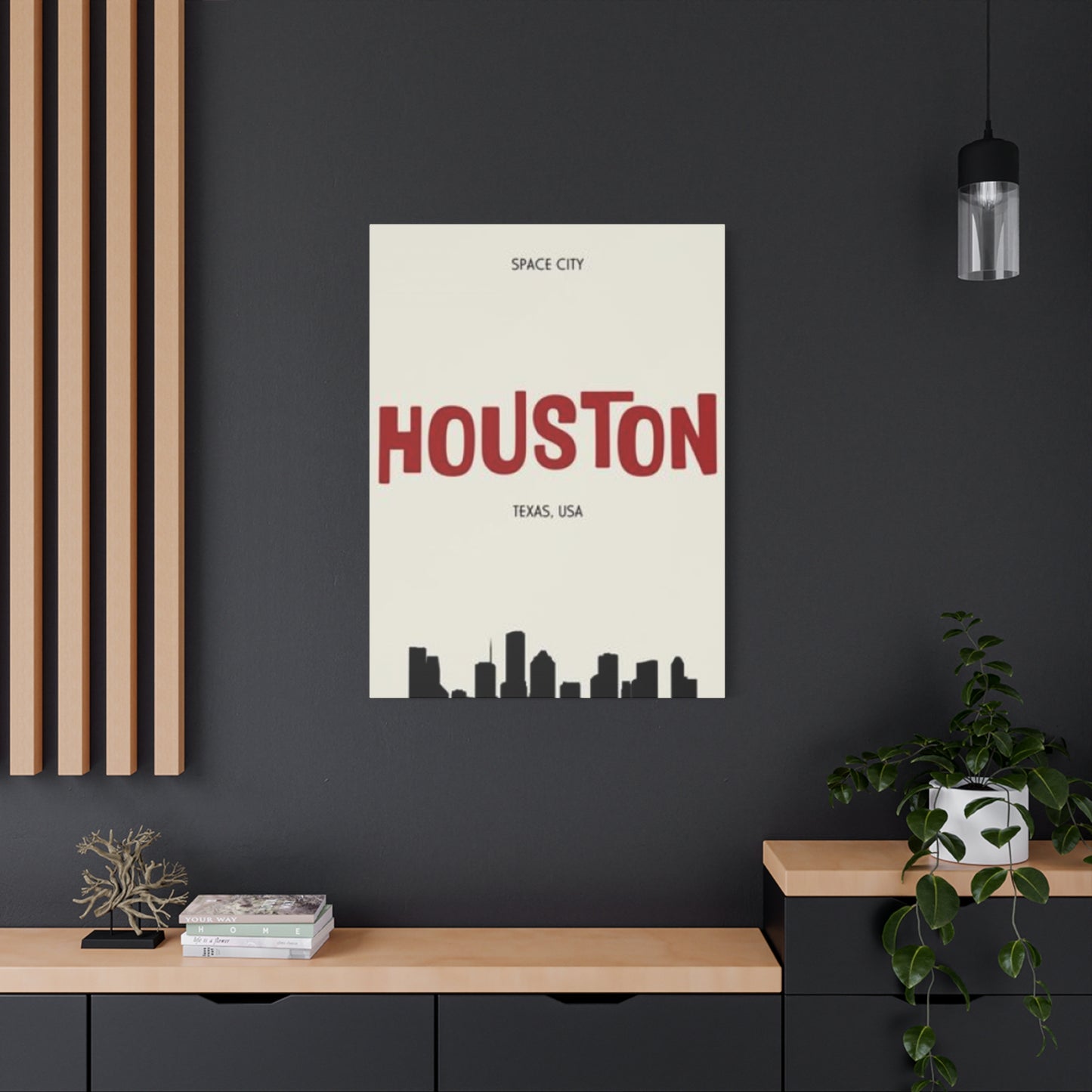 Aesthetic Houston Skyline Silhouette Wall Art & Canvas Prints