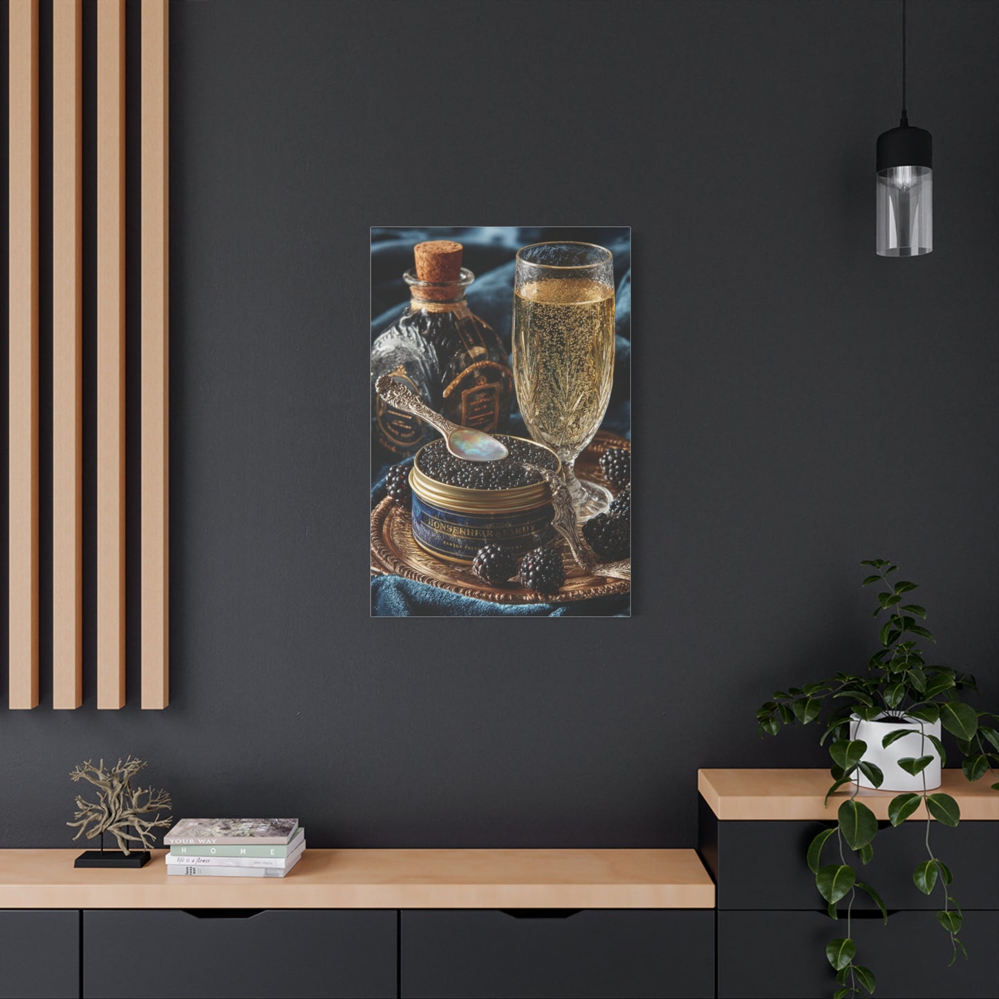 Caviar and Champagne Luxury Still Life Wall Art & Canvas Print