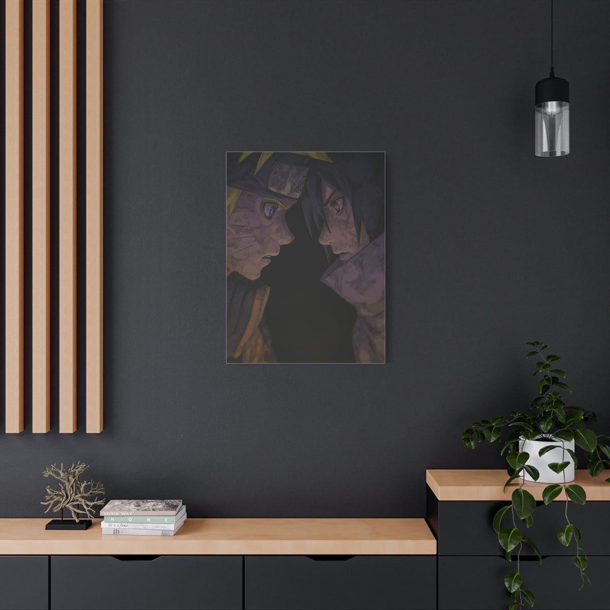 Naruto Uzumaki vs Sasuke Uchiha Final Stare Down Wall Art & Canvas Print