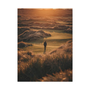 Scottish Links Golfer Sunrise Wall Art & Canvas Print