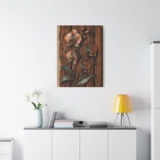 Copper Orchid on Reclaimed Wood Southwest Wall Art & Canvas Print