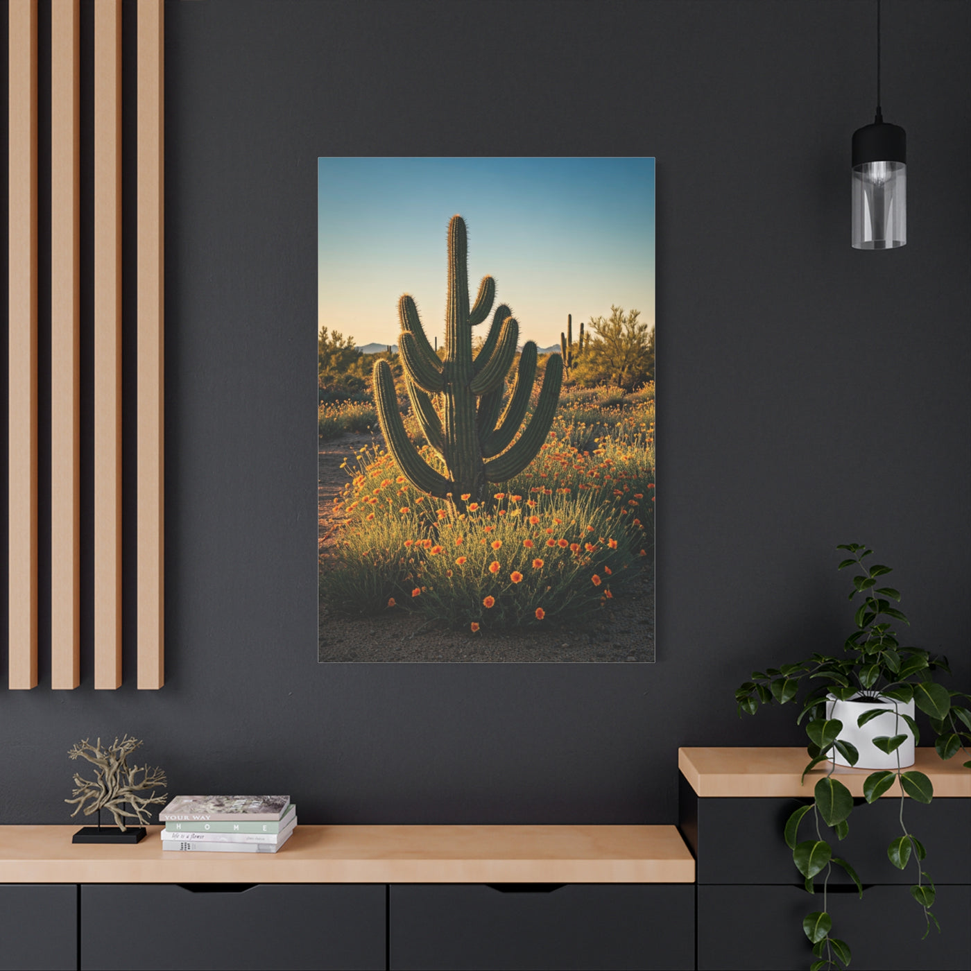 Wildflower Desert Saguaro Garden Wall Art & Canvas Prints